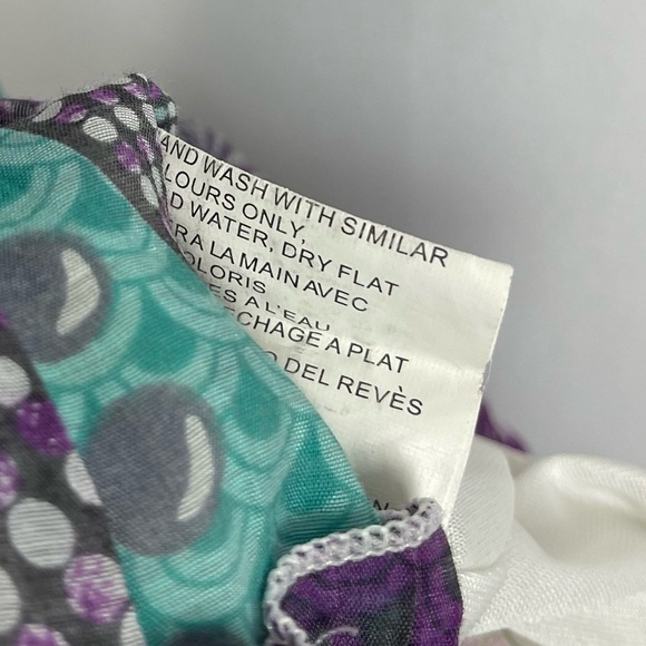 Dy Design Small Boho Ruffle Abstract Circle Flowy Summer Midi Dress Cottagecore - Picture 8 of 9